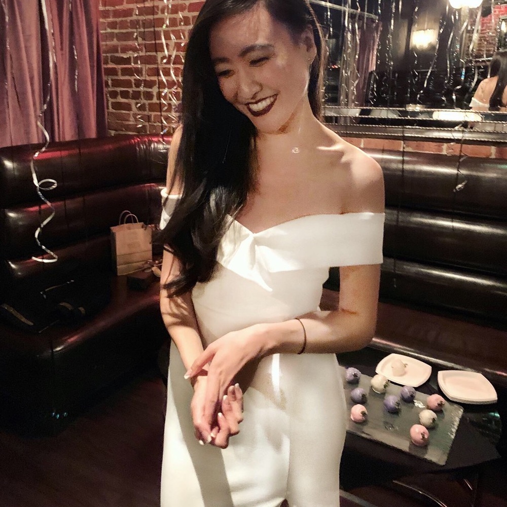 White, off the shoulder maxi dress (worn once)